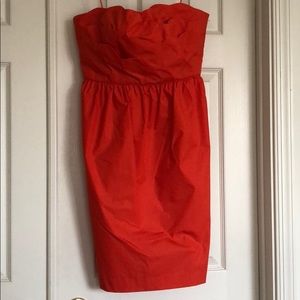 J.Crew Samantha Dress in a Orange Cotton Taffeta